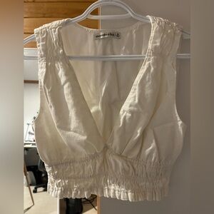 Abercrombie & Fitch Women's White Crop Top